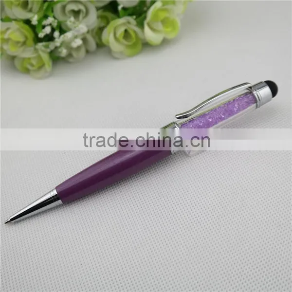 TCR-08 Novelty Crystal Touch Pen , 3 in 1 Stylus Pen With Usb Drive photo-4