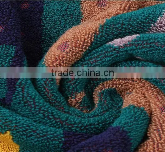 100% Cotton Yarn Dyed Jacquard Umbrella Soft Face Towel for Korea Market photo-2