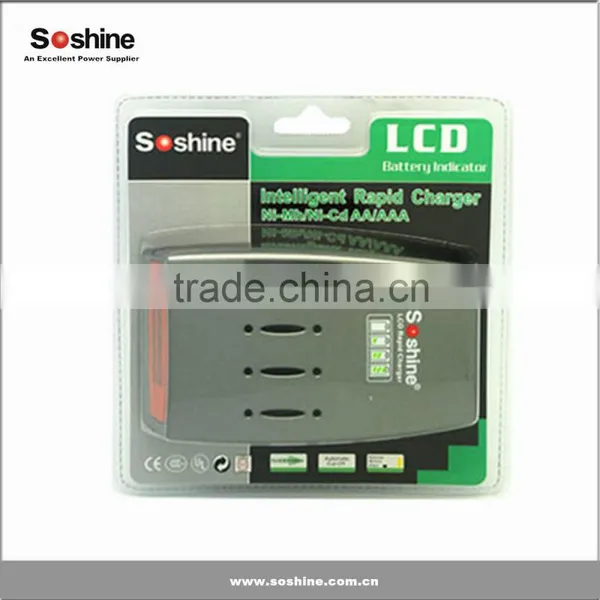 High Quality AAA AA Battery Charger With LCD Display, Quick Charger for AA, AAA Battery From Soshine photo-3