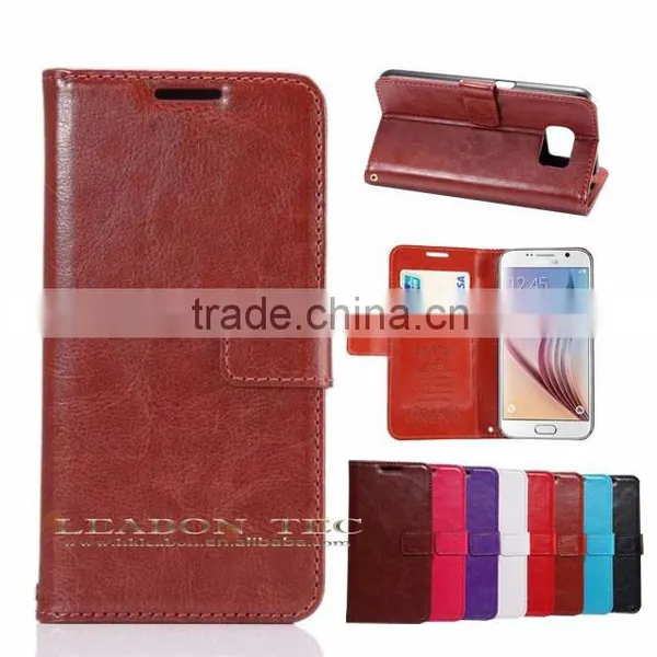 2015 Hot Selling Item Coach Wallet and Phone Case New Galaxy S6 Luxury Leather Case for Samsung S6 Edge photo-6