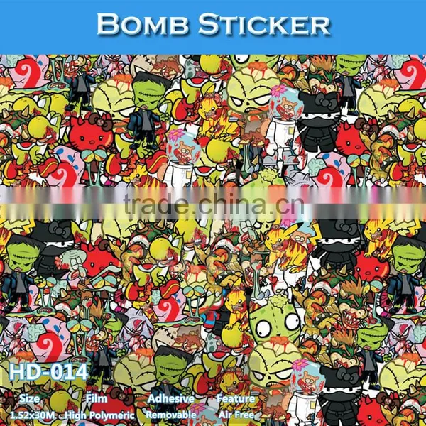 HD-010 Bubble Free Car Sticker Bomb Film Type And Body Stickers Use Car Wrapping Film photo-5