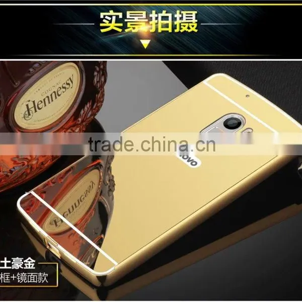 High Quality Metal Aluminum Bumper Mirror Cell Phone Back Cover Case For Lenovo K4 photo-2