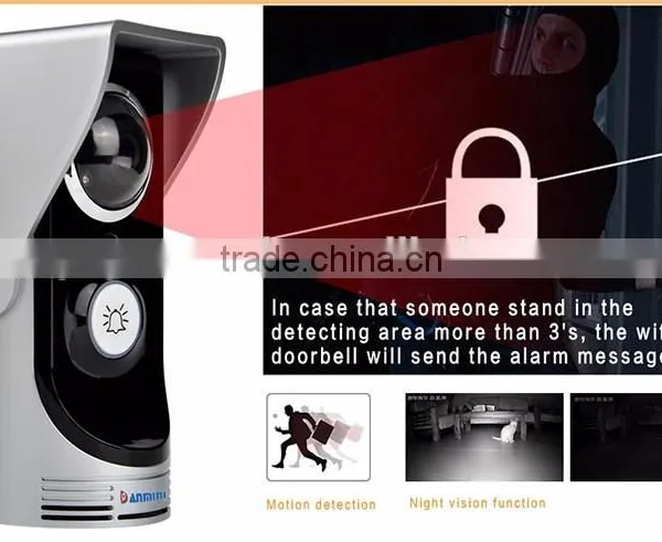 Danmini Wireless Video Doorbell, Wireless Doorphone With Call, Intercom and Unlock Function photo-5