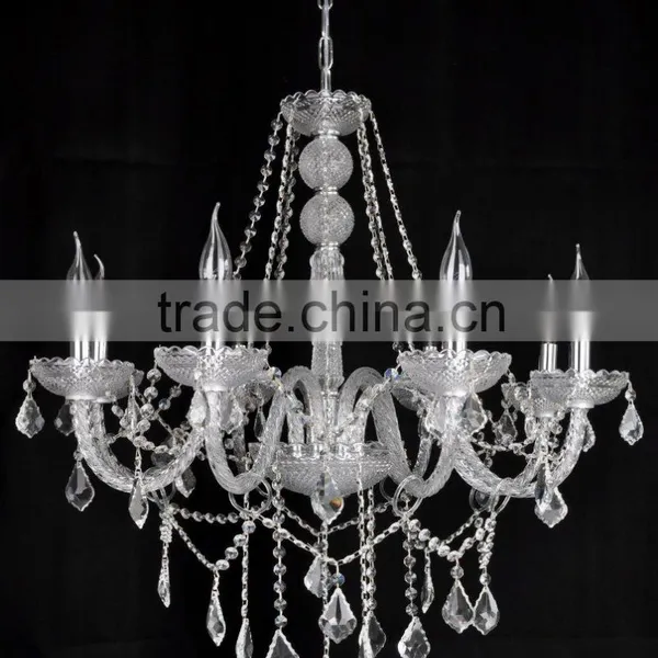 2016 Traditional Energy-saving Bulb Glass Candle Chandelier
