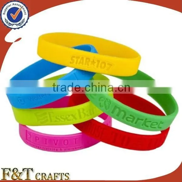 Promotional Thick Cool Mens Rubber College Team Wide Silicone Bracelet in Bulk photo-4
