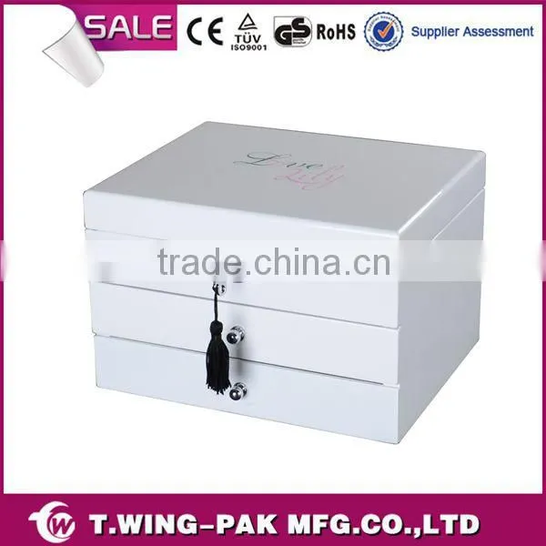 Wooden Cufflink Box, With Two Drawers and Mirror, High Quality Cufflink Gift Box photo-2
