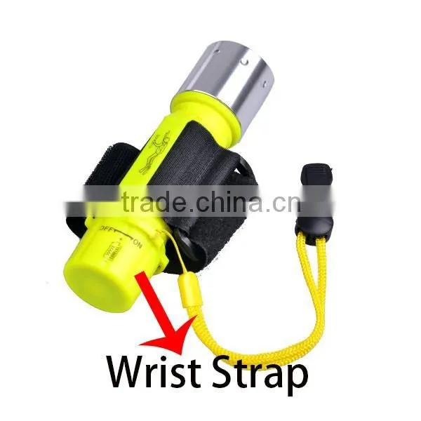 Plastic Body Wrist Strap Flashlights Diving XML T6 LED Flashlights Diving photo-2