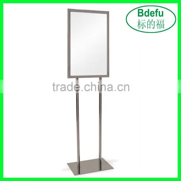 Bulletin Poster Sign Holder Floor Stand/ Acrylic Sign Holder With Metal Pedestal Stand Quality Choice