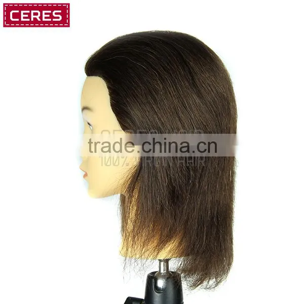 16" Synthetic Hair Black Cosmetology Training Mannequin Head photo-2