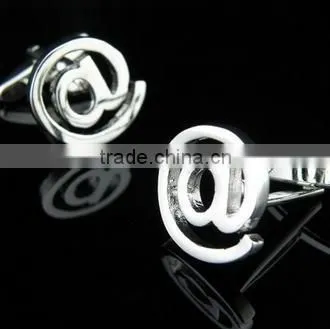Silver Plated Custom Cufflink For Mens Shirt photo-2