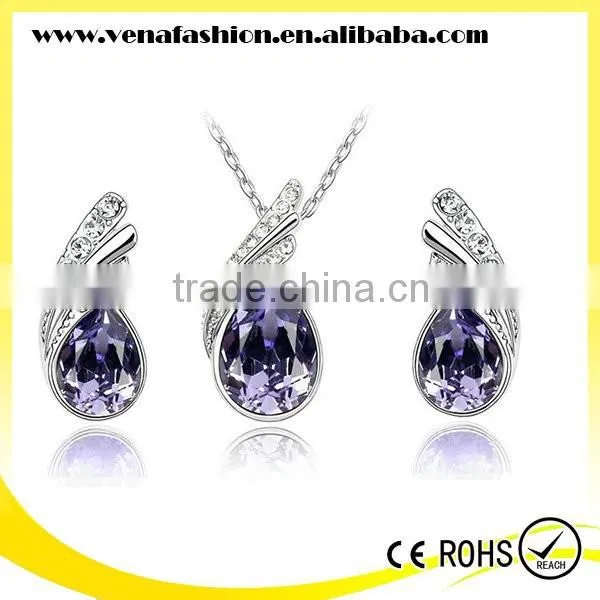 Crystal Beautiful Wholesale Jewelry Set, Bridal Jewelry Set Quality Choice photo-3