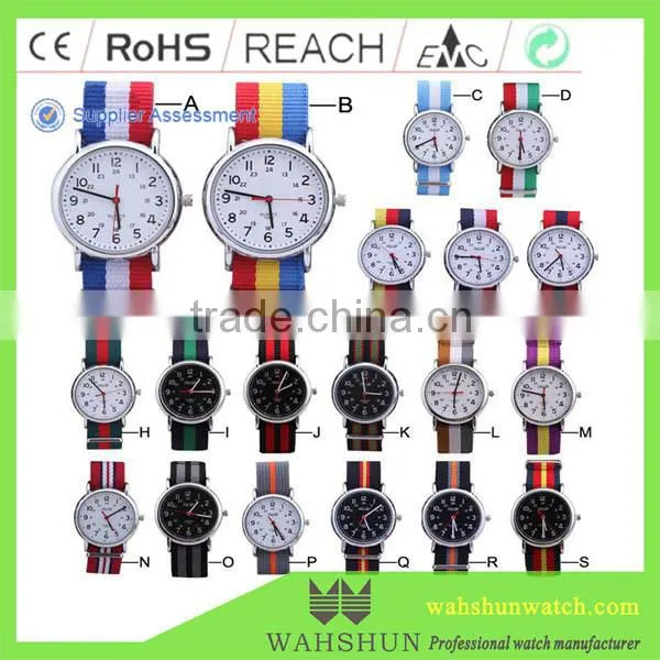 38mm Alloy Case Nylon Strap Watch