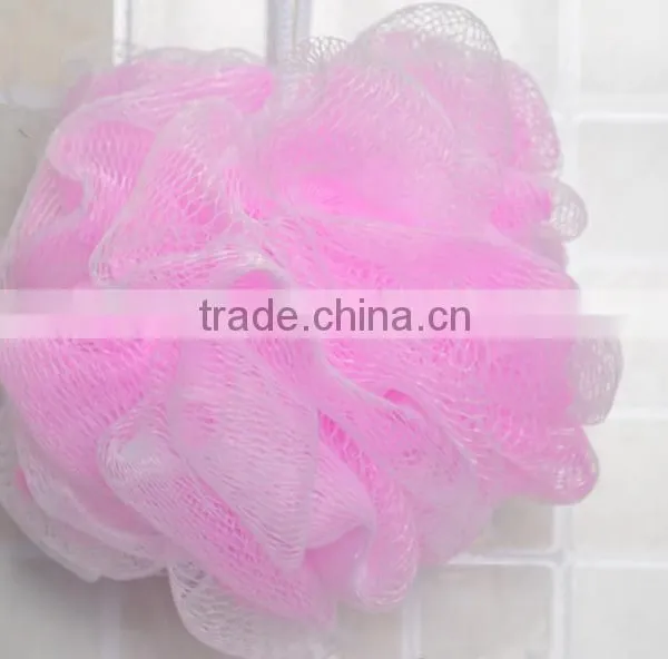 PE Increased Quality Soft Bath Ball,Cheap Multicolor Flower Bath Ball