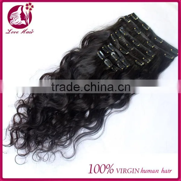 7A Grade 100% Virgin Body Wave Clip In Human Hair Extensions Wavy Eurasian Virgin Clip In Hair Extensions Human Hair Full Head photo-5