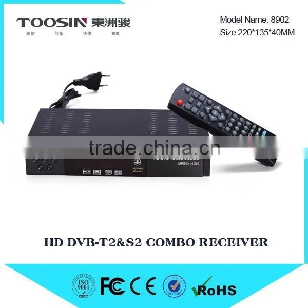 Manufactory price!!! FTA Digital modulator hd combo dvb-s2 dvb-t2 satellite receiver