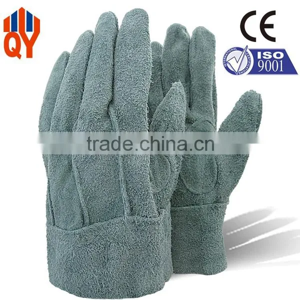Wet Blue Cow Split Welding Gloves