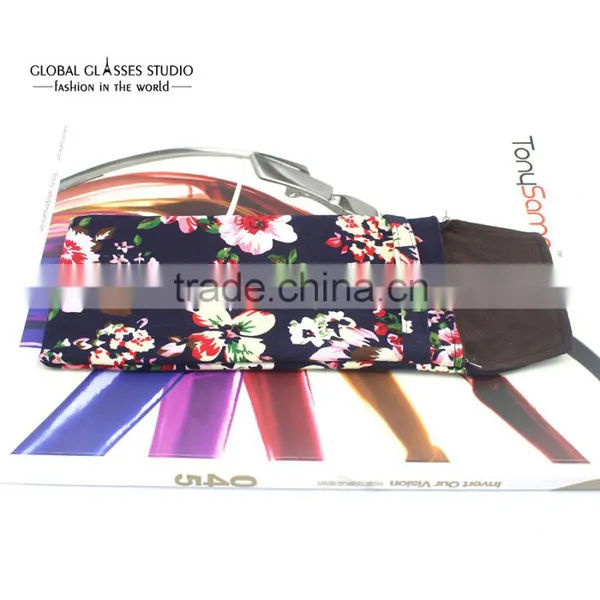 New Hot Selling Soft Cloth Bag Sunglasses Glasses Pouches Black Pink Flower Eyewear Accessories Mobile Phone Bag BDH04D photo-6