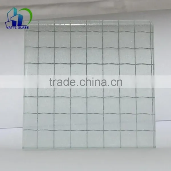 Building Glass Decorative Glass 6mm 6.5mm Clear Wired Glass With CE CCC photo-5
