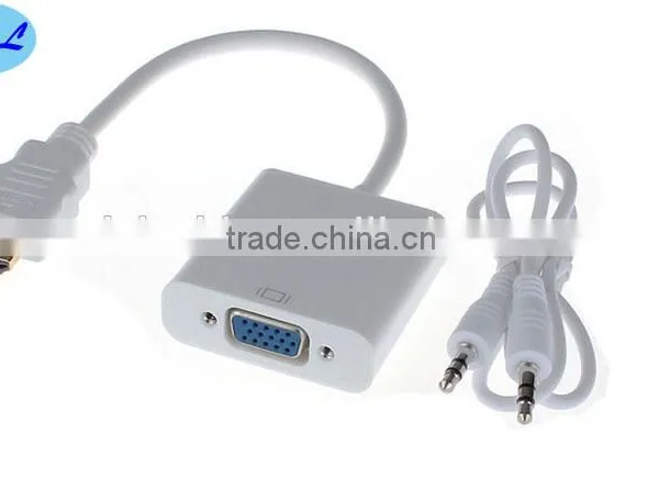 HDMI Male to VGA Female Adapter With 3.5 Audio Cable +usb Micro Power photo-2