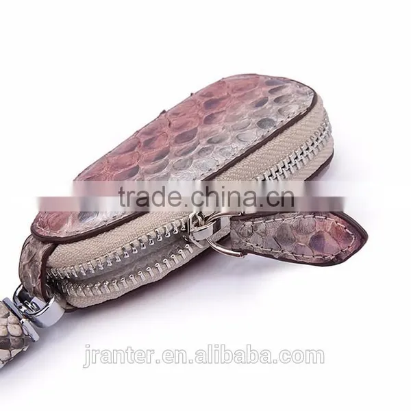 New Fashion Customized Python Snakeskin Car Key Case,zipper Key Pouch,genuine Leather Car Key Holder photo-5
