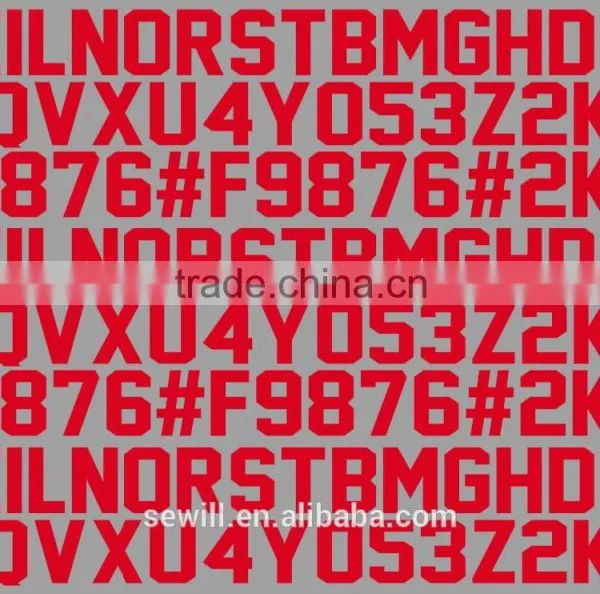 High Quality Heat Transfer Letters for Sportswear