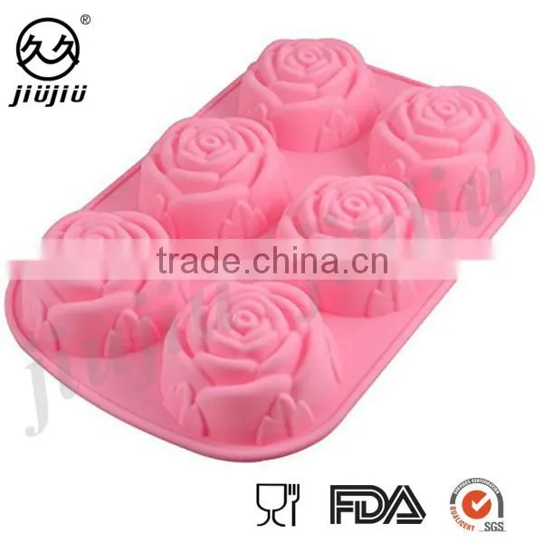 Rose Shape Silicone Ice Cube Tray/cake,choclate,baking Mold photo-2