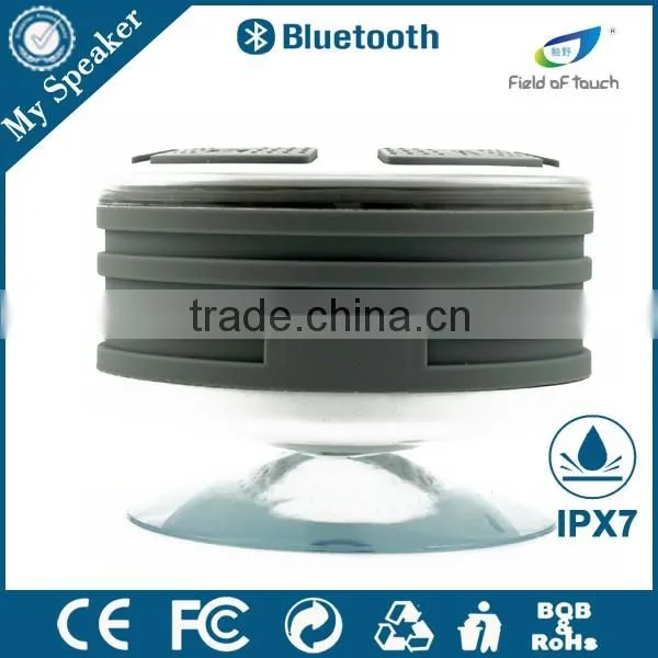 My Speaker F013 White With Grey Shower Radio,waterproof Floating Speaker,LED Bluetooth Speaker photo-5