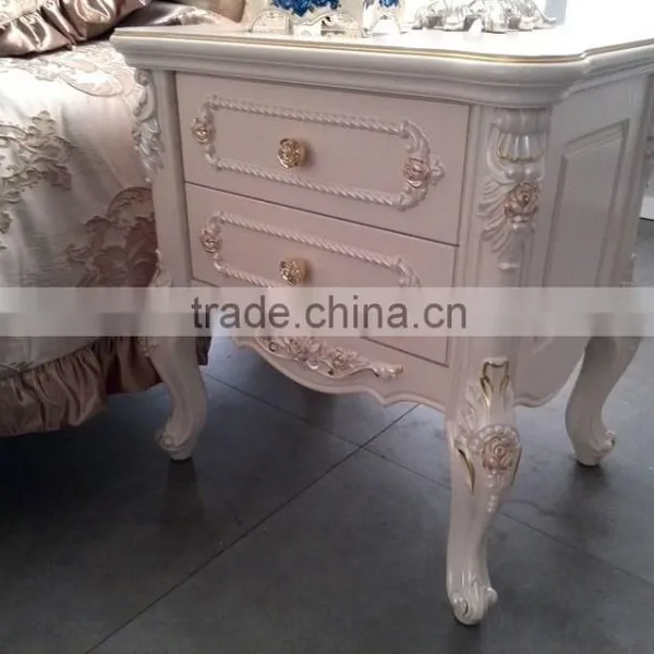 French Style Nightstand Oak Wood Night Stands photo-2