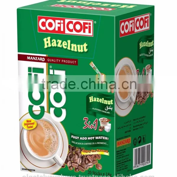 Coffe Drink Mix 3 in 1with Hazelnut
