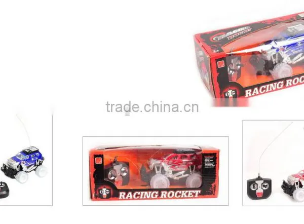 2014 BEST SELLING NEW ARRIVAL 4 WHEEL PLASTIC CAR WITH REMOTE CONTROL TOY SET FOR CHILDREN