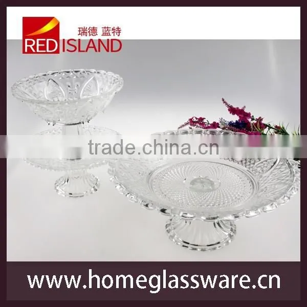 Footed Clear Glass Cake Stand Cake Plate photo-4