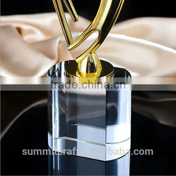 Golden Dancing Star Trophy With Crystal Base Trophy photo-3