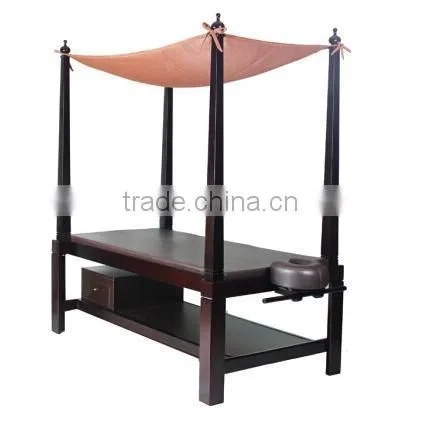 Bali Amorous Style Wood Massage Table Beauty Bed Massage Tables in Wood Portable Salon Furniture DS-Z09D08B (DAY SPA)