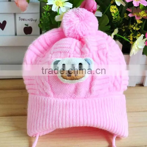 Baby Hat Boy Girl Infant Toddler Cute Soft Crochet Bear Hat Beanie Warm Newborn Cap photo-4