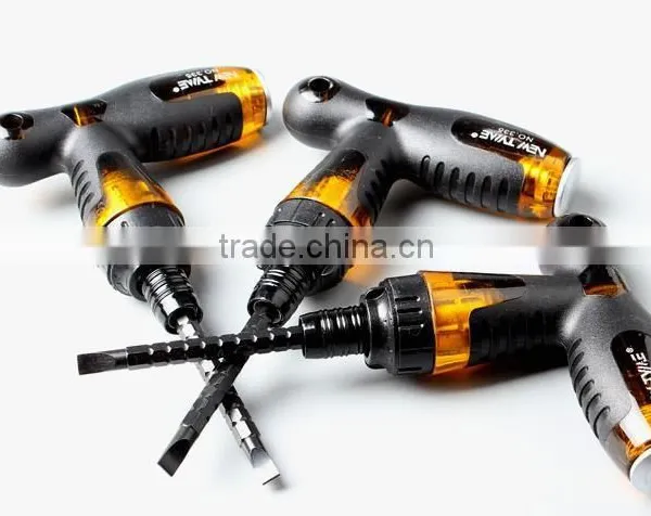 Double-head Extension T Type Mini Ratchet Screwdriver Ratcheting Magnetic photo-4