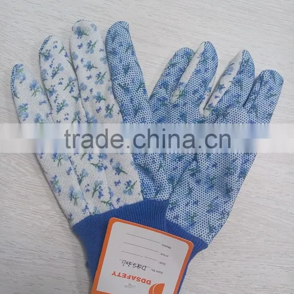 DDSAFETY Cotton Kid Gardening Gloves Knit Wrist Working Safety Gloves photo-6