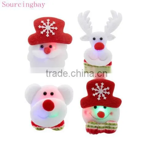 2016 new product Cheap Flashing Christmas Brooch Pin Badge Xmas Day Jewellery Present Gift