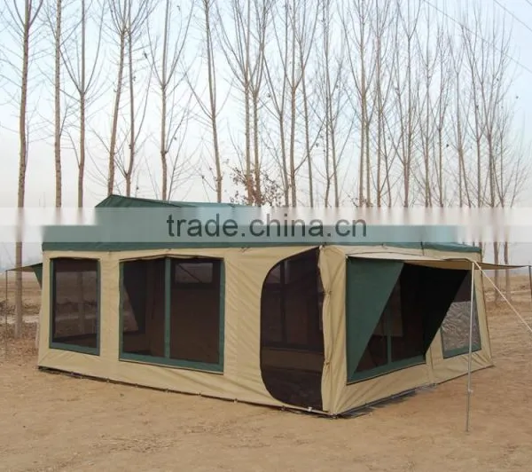 14oz Canvas Trailer Tent With Skylight for Truck Made in China photo-3