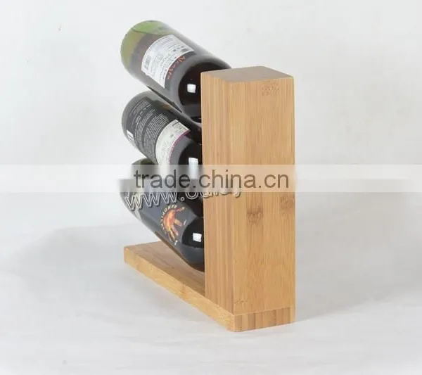 High Pressured and Spliced Nature Bamboo Wine Bottle Holders photo-2