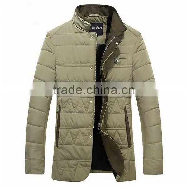 Premium quality mens long cotton-padded jacket
