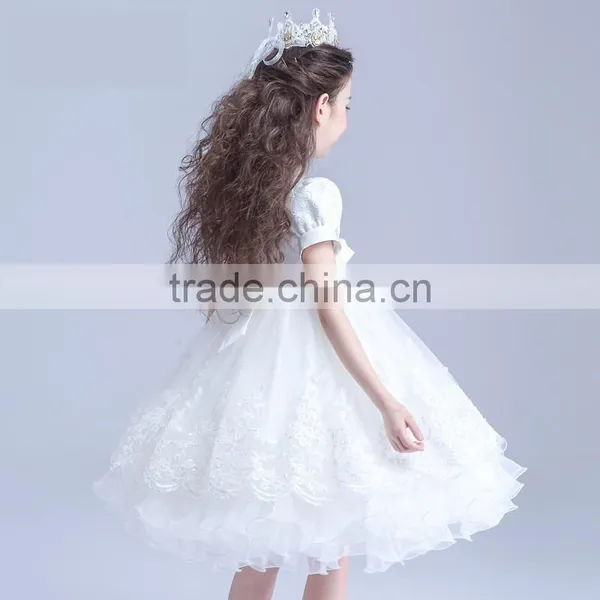 Wholesale Satin Kid Dresses Children Frocks Designs Name Of Girl Dress photo-4