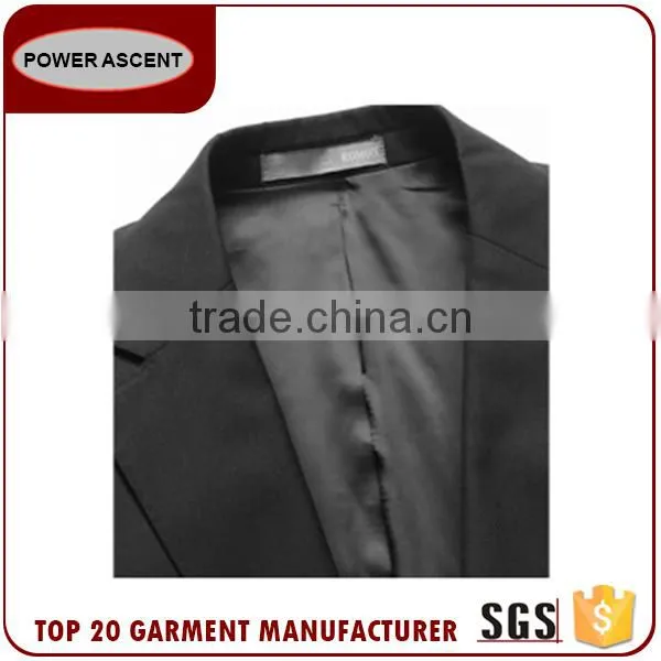 2017 Wholesale Custom Classic Style Regular Fit 2 Button Black Mens Suit photo-3