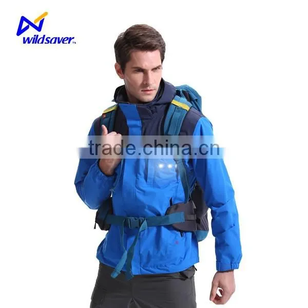 Custom Mens Quality Waterproof Wholesale Hooded Windbreaker photo-6