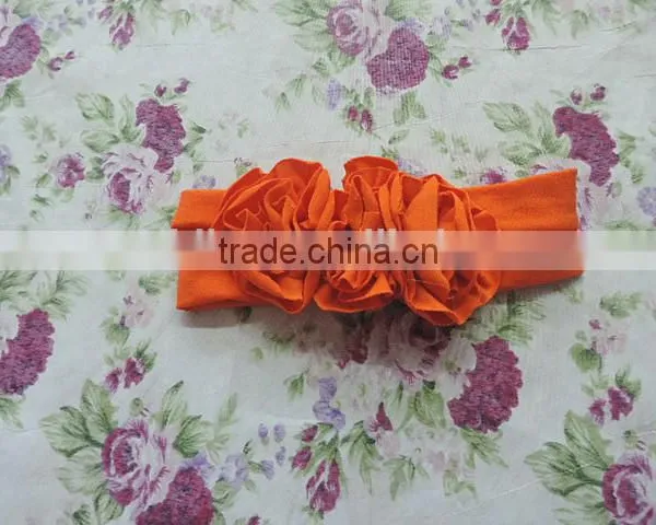 New Arrival Girl Boutique Accessories Cotton Knit Elastic Baby Girls Hair Bands Wholesale Beautiful Children Flower Headbands photo-4