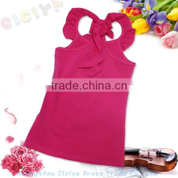 OEM Cotton Plain Colorful Kids Tank Top With Printing photo-2