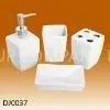 New Design 4pcs White Ceramic Bathroom Set photo-3