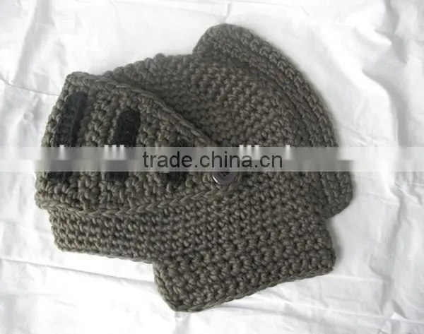 Hot Sell Roman Knight Helmet Hat Crochet Winter Warm Mask Beanies Cap photo-4