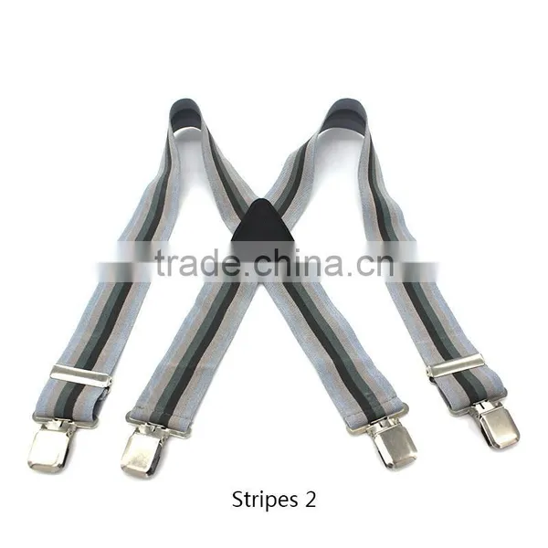 50mm Wide Mens Gentles Braces Plain Heavy Duty Durable Suspender Elastic photo-3