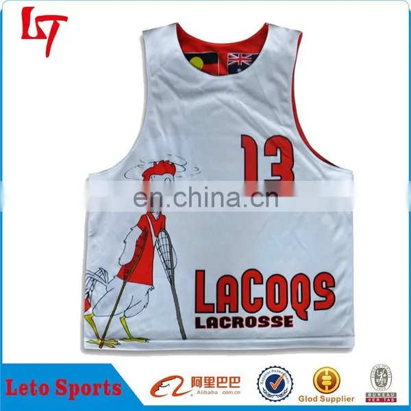 Factory Price OEM Service Custom Dri Fit Sublimated Lacrosse Pinnies photo-4