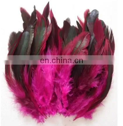 Wholesale 30-40cm Bright Pink Rooster Tail Feathers photo-2
